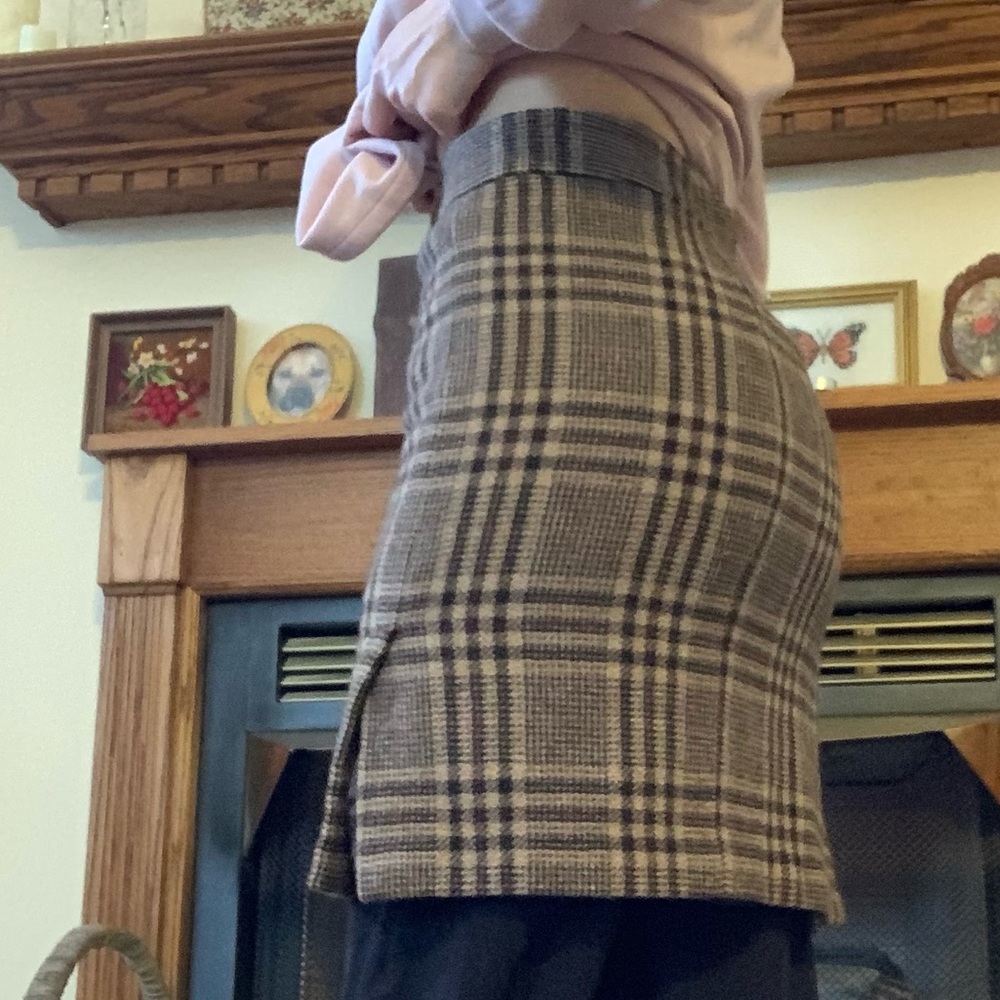 plaid pencil skirt
